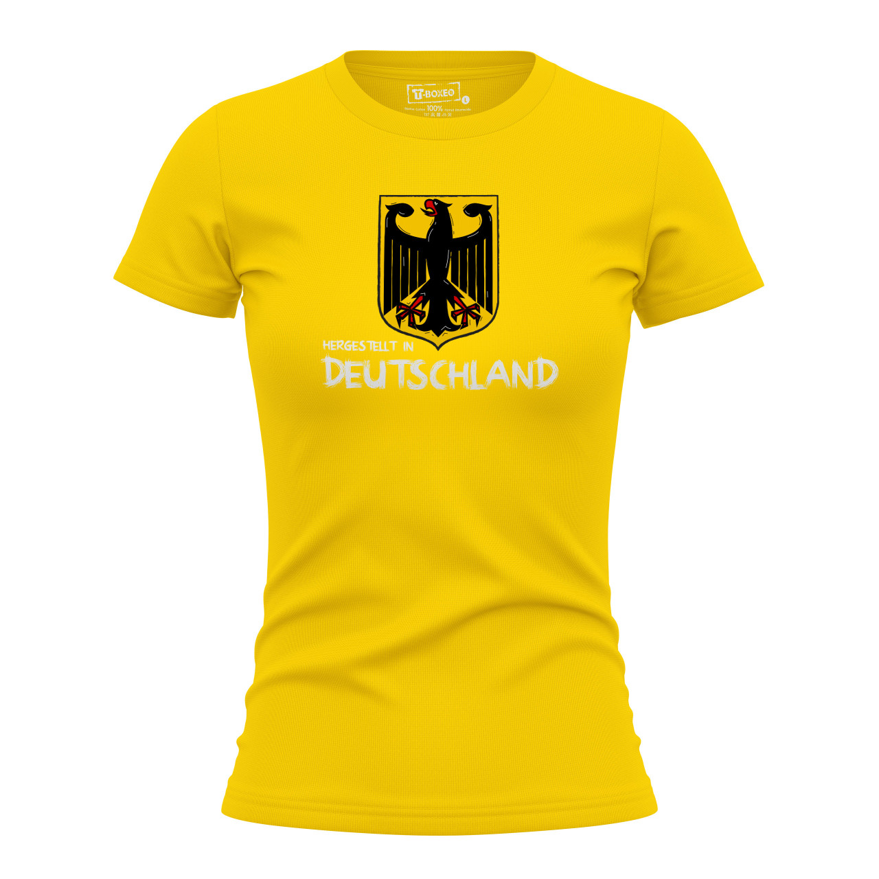 Dámské tričko s potiskem "Hergestellt in Deutschland" DE