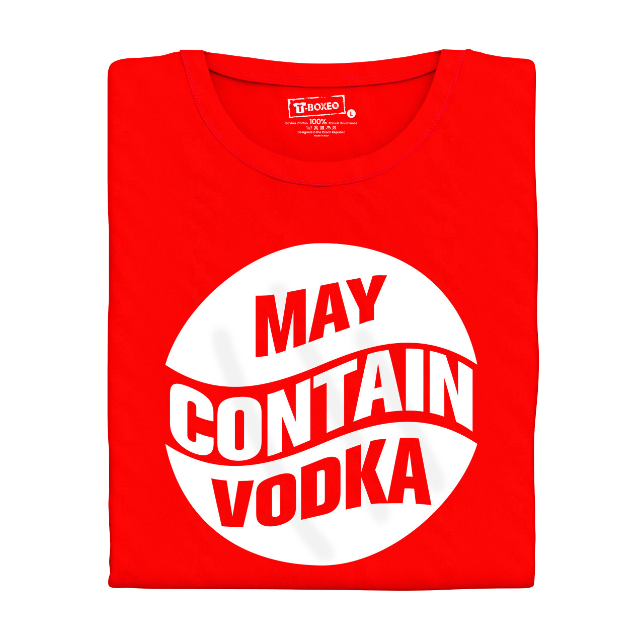 Pánské tričko s potiskem “May Contain Vodka"