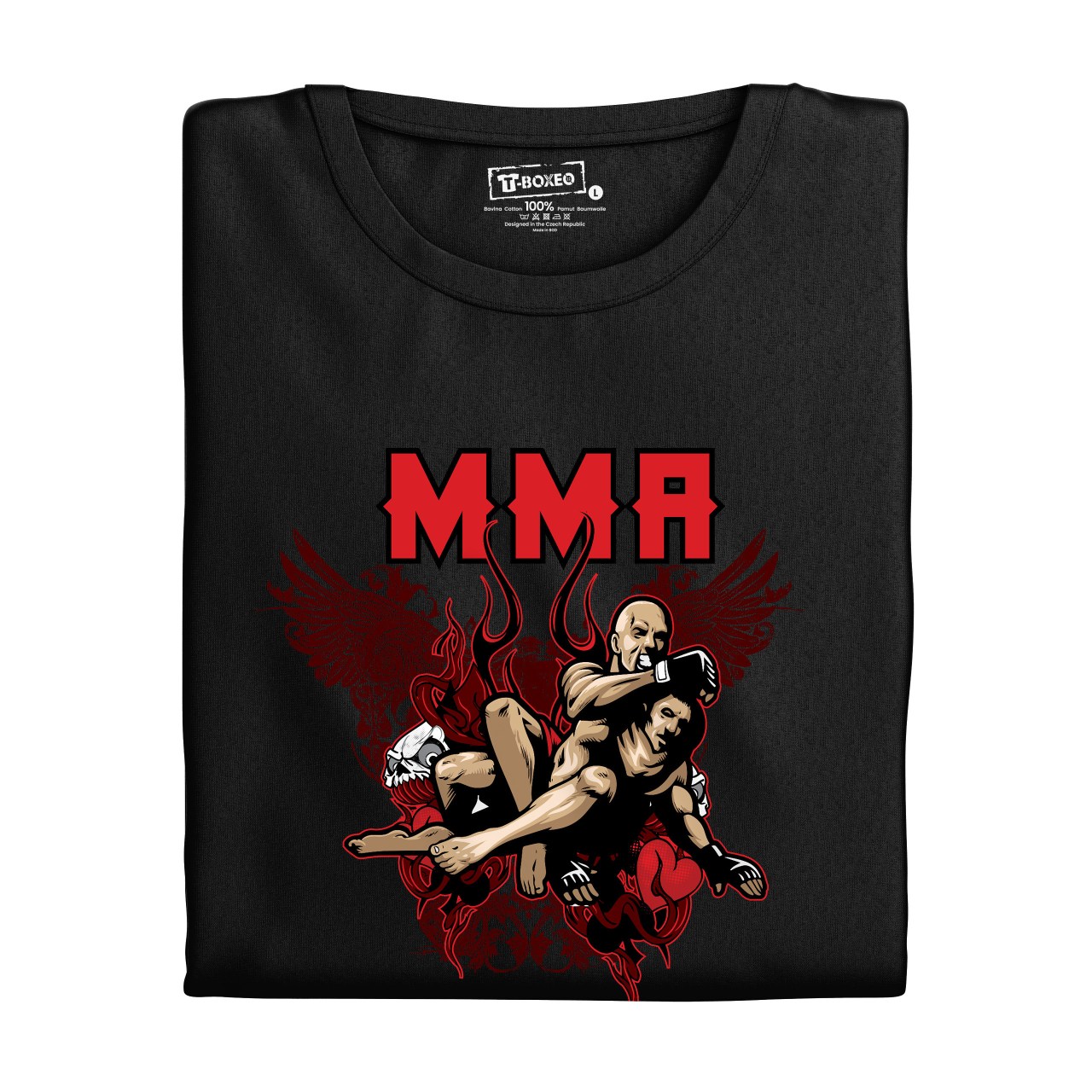 Pánské tričko s potiskem “MMA, škrtící chvat”