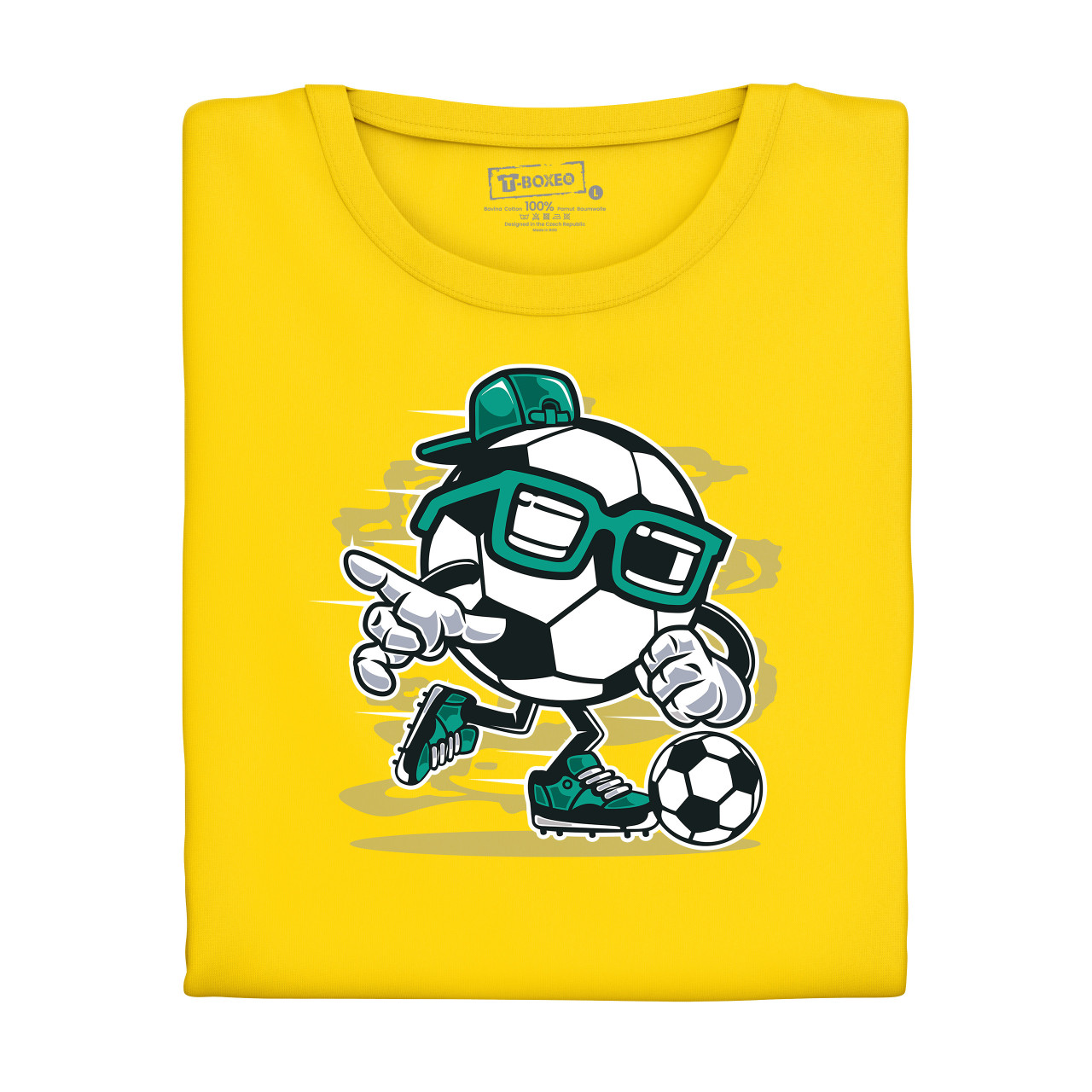 Pánské tričko s potiskem “Fotbalový míč s brýlemi”