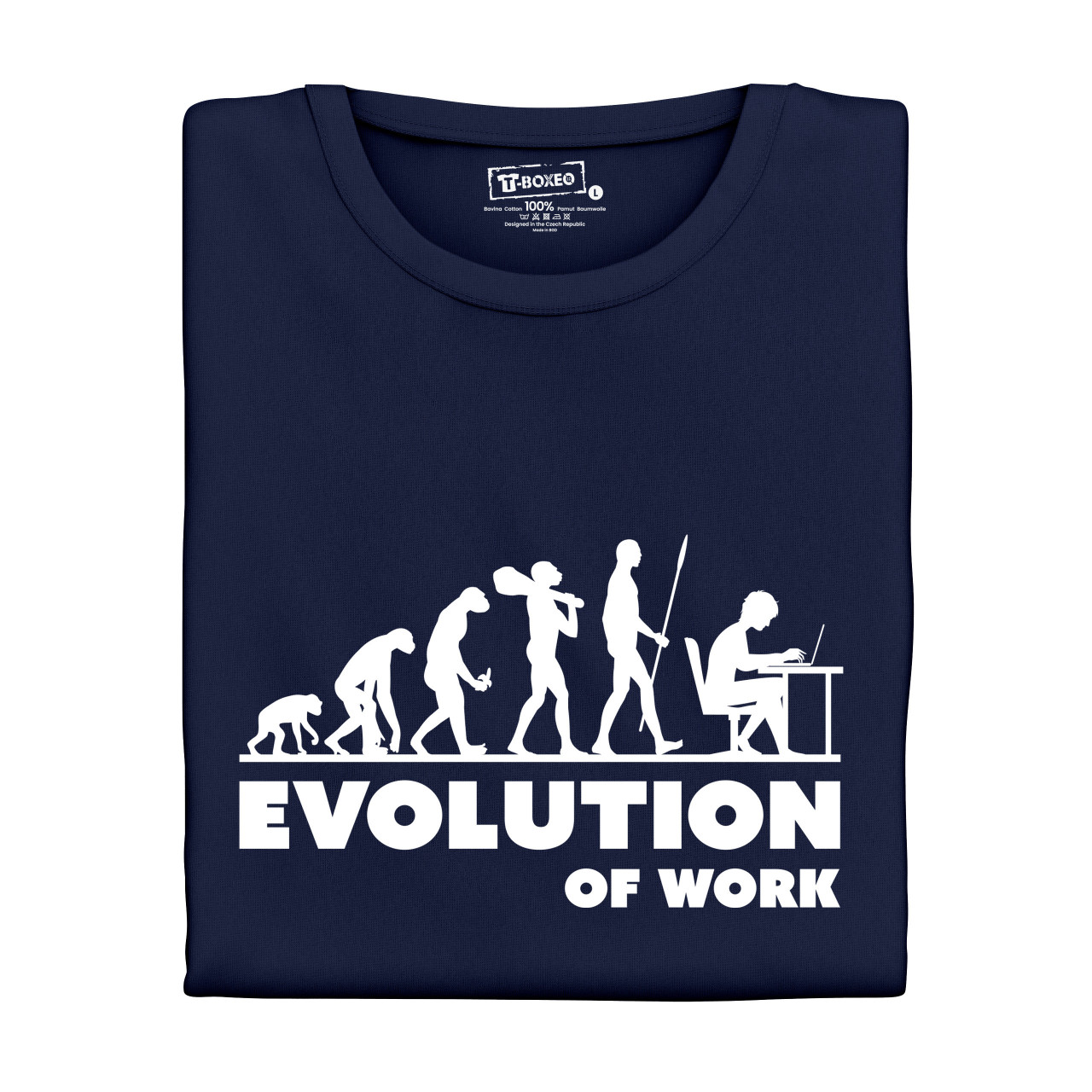 Pánské tričko s potiskem "Evoluce Kancelářského pracovníka"