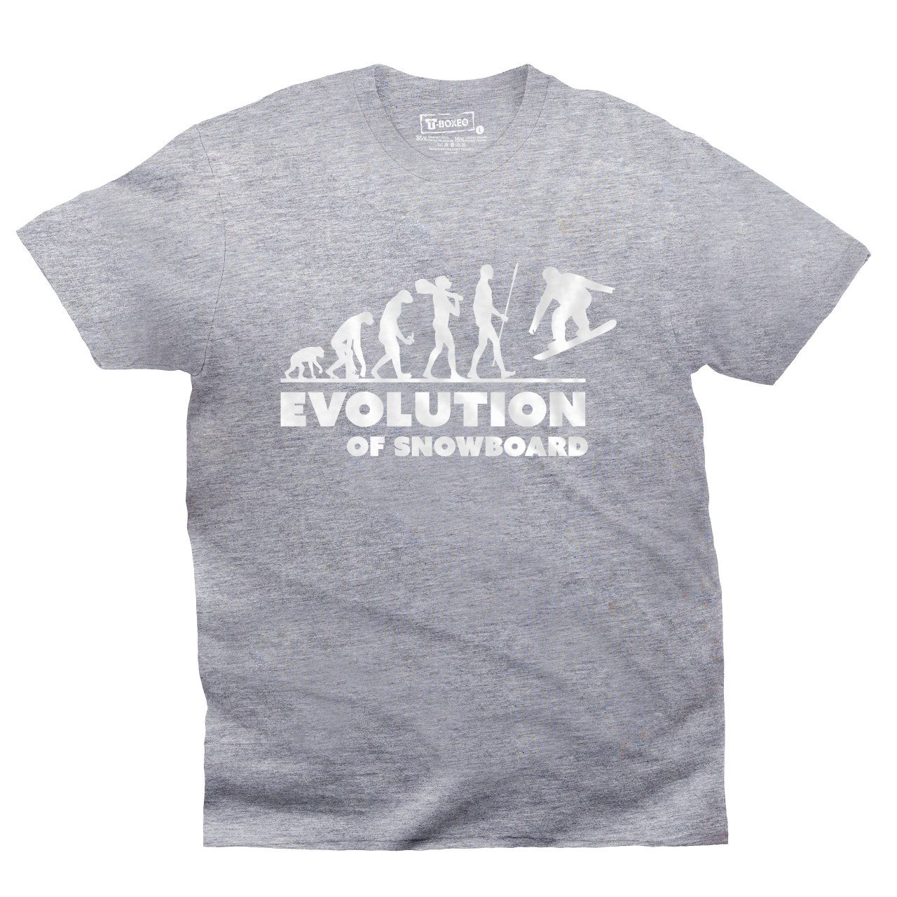 Pánské tričko s potiskem "Evoluce Snowboardisty"