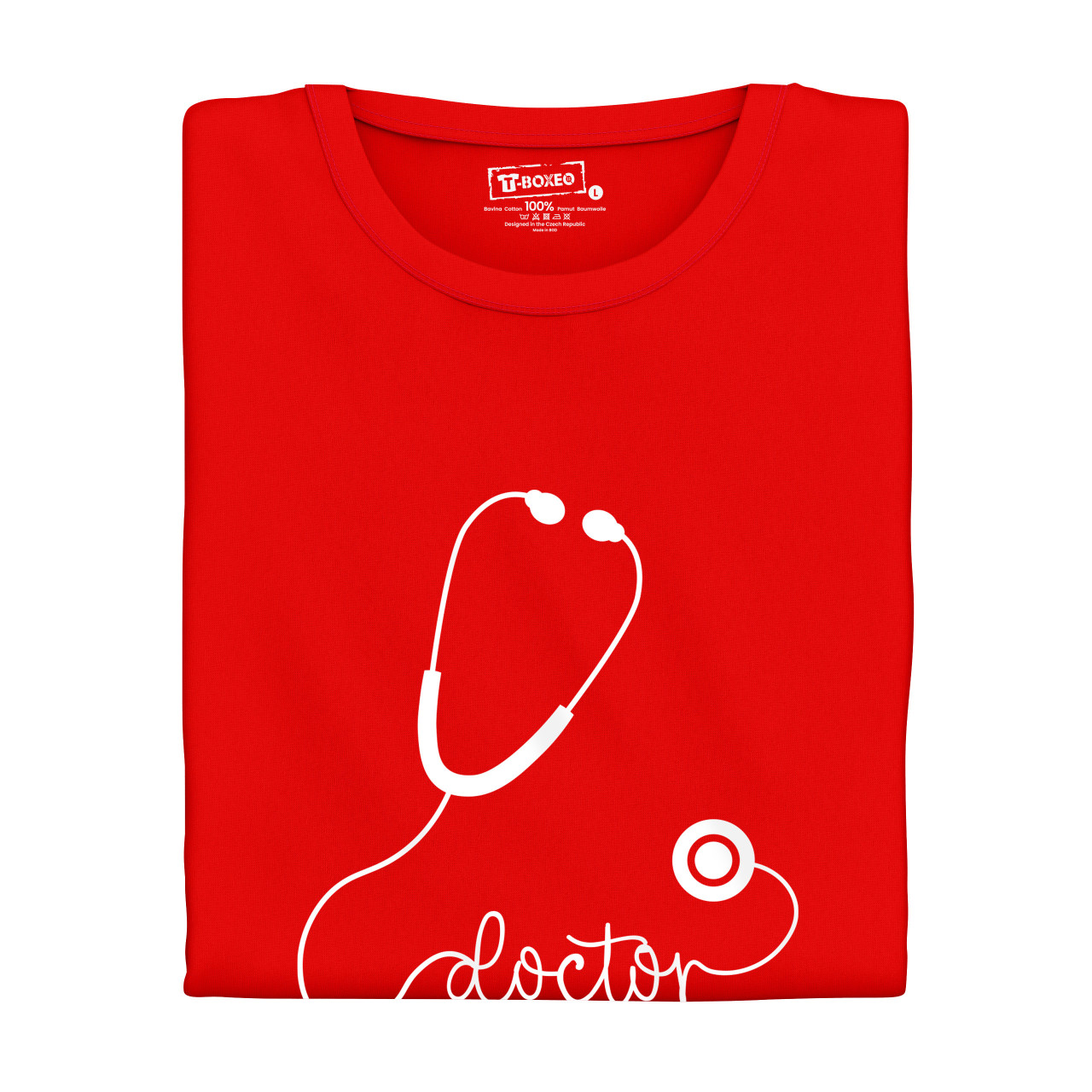 Pánské tričko s potiskem "Doctor - stetoskop"