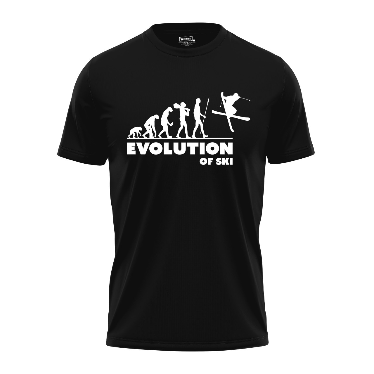 Pánské tričko s potiskem "Evoluce Lyžaře"