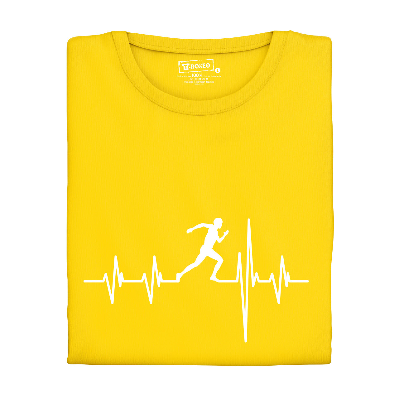 Dámské tričko s potiskem "Srdeční tep Běh"