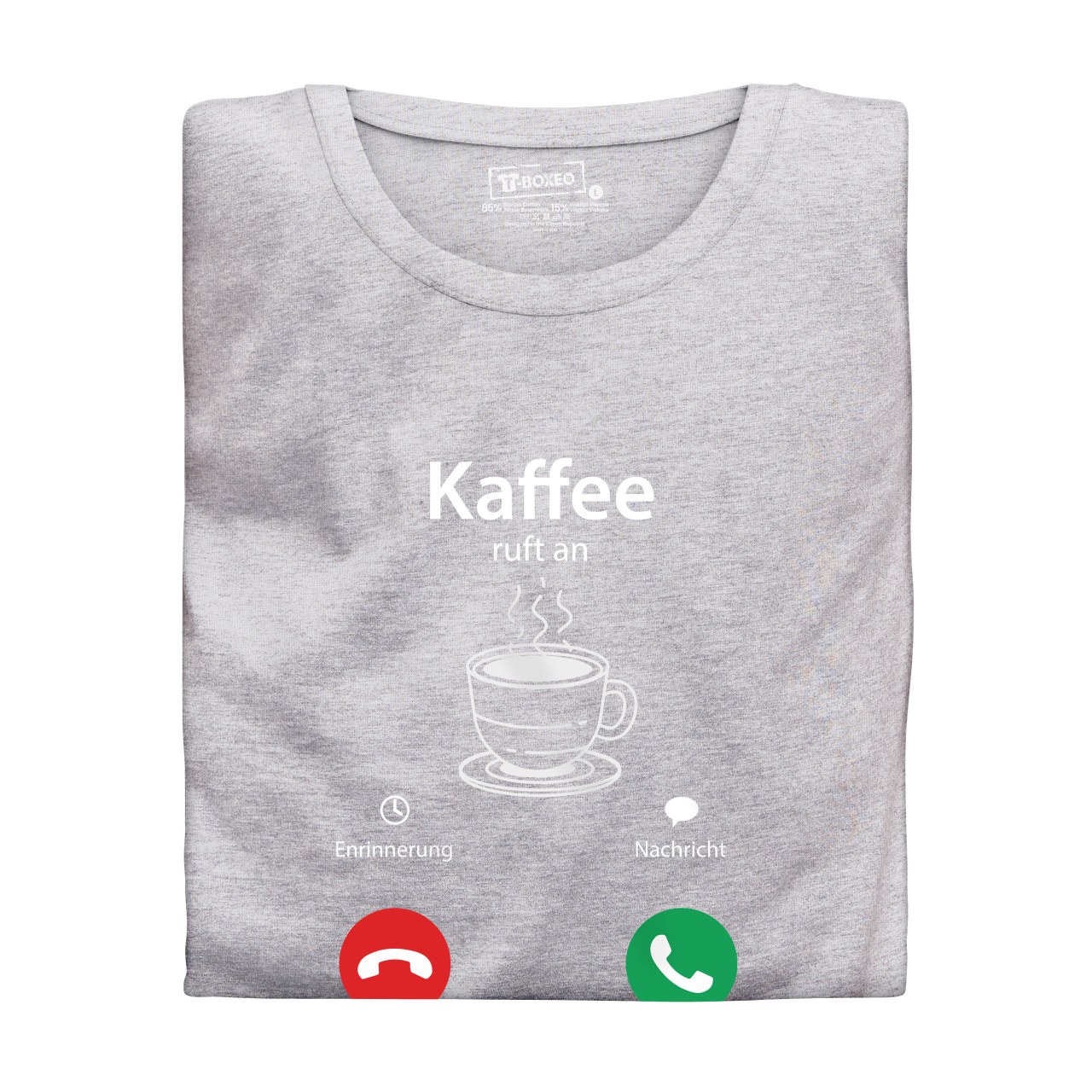 Dámské tričko s potiskem "Káva volá" DE