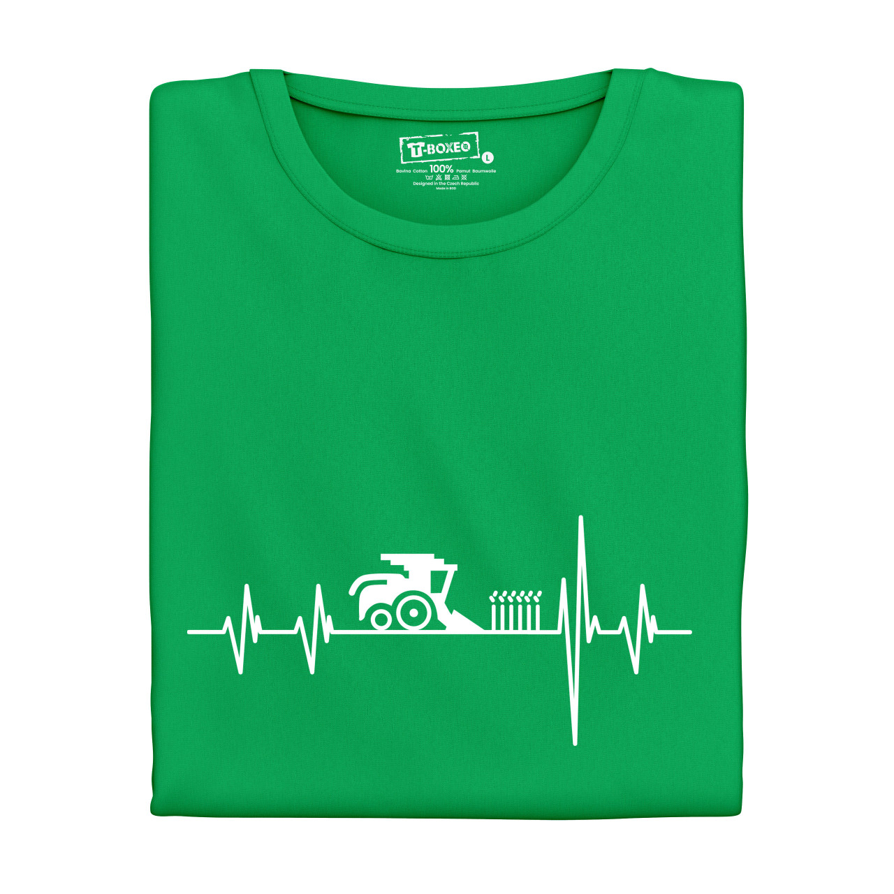 Pánské tričko s potiskem "Srdeční tep Kombajn"