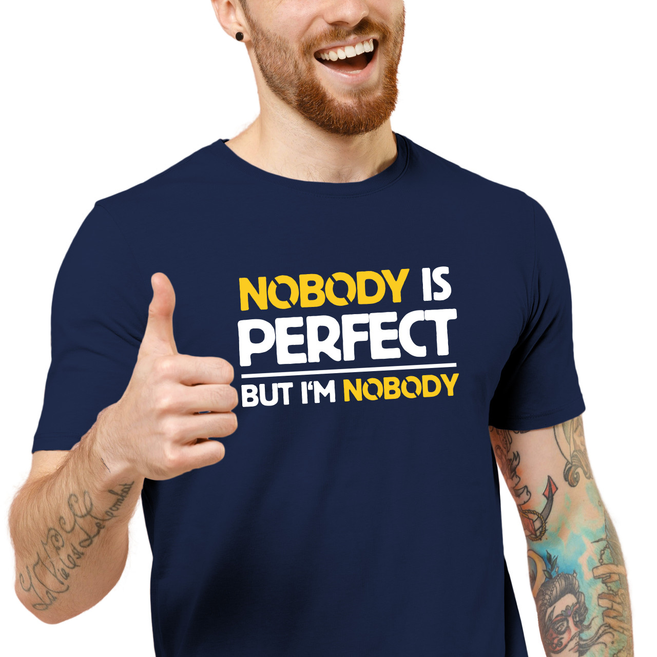 Pánské tričko s potiskem “Nobody is perfect”