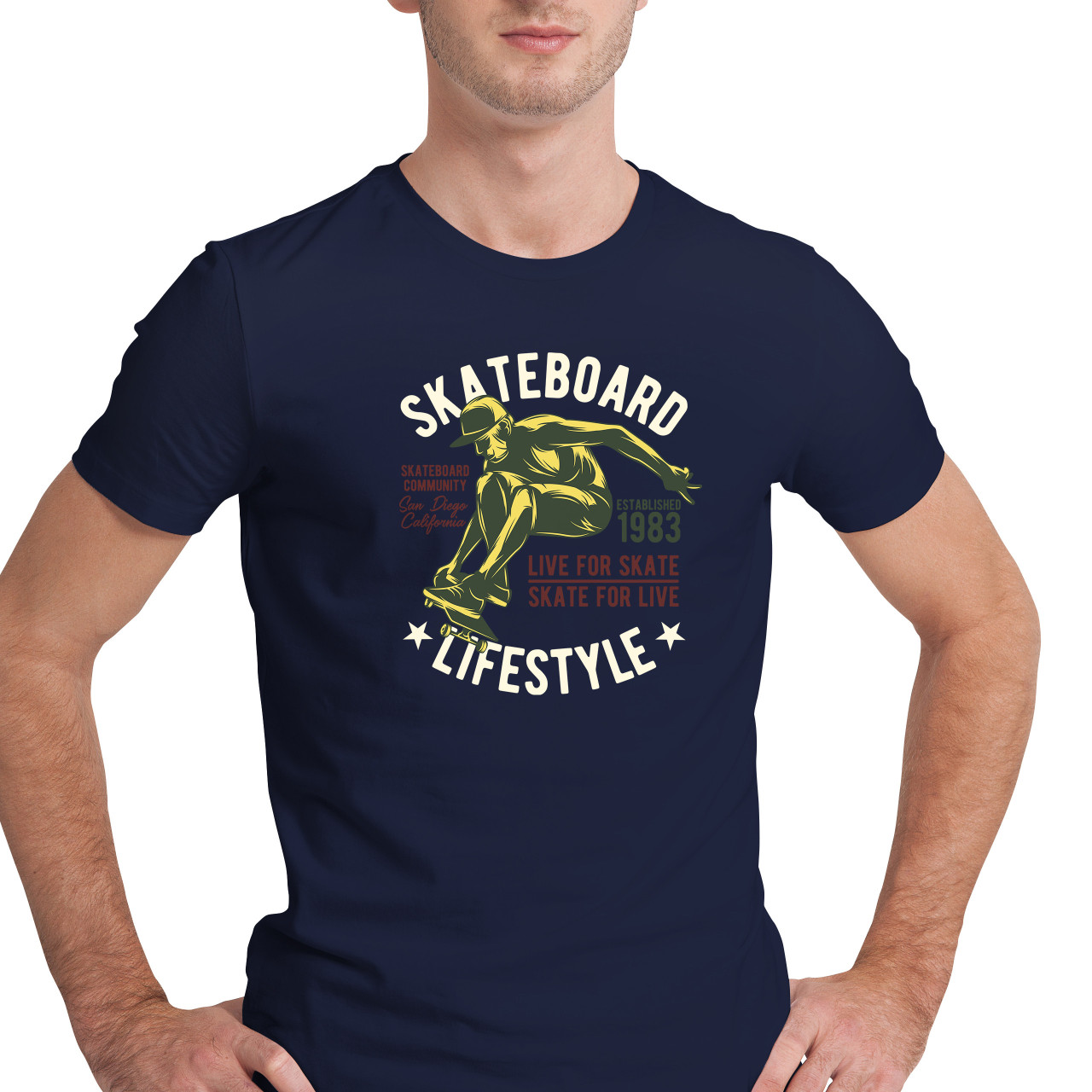 Pánské tričko s potiskem “Skateboard lifestyle"