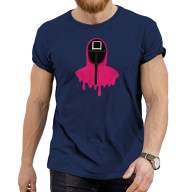 Pánské tričko s potiskem “Squid Game, malovaný dozorce"