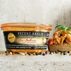 Gebratenes Kaninchen mit Schweinebraten 210 g