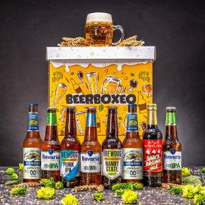 Beerboxeo - Geschenkverpackung voller ALKOHOLFREIER Bierspezialitäten