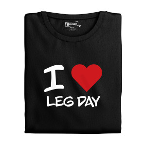 Herren-T-Shirt mit Aufdruck "I ♥️ Leg Day"