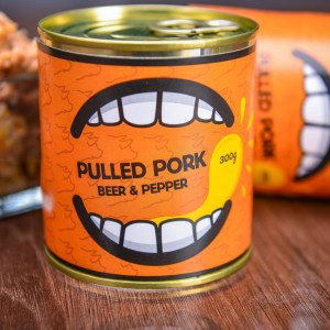 Pulled Pork auf Bier mit schwarzem Pfeffer 300 g