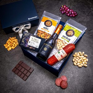 Giftboxeo Geschenkbox (royal blue) - Für Winzer, Rotwein