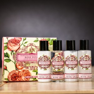 Geschenk Kosmetikset in Reisegroße - Rose 4 × 50 ml 