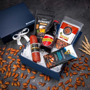 Giftboxeo Geschenkbox (royal blue) - Für Biertrinker