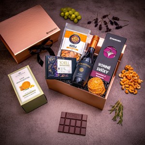 Giftboxeo Geschenkbox (rose gold) - Für die Winzerin, Rotwein